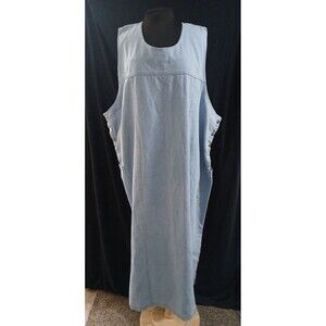 Vintage Fashion Bug Jean Maxi Jumper Dress Pinstripe Chambray Sz 4XL-5XL